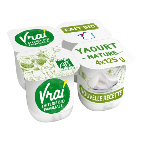 Yaourts nature Bio VRAI
