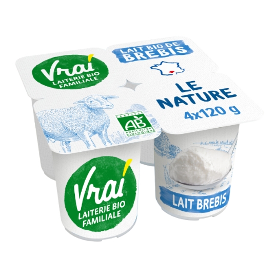 Yaourt de brebis nature Bio VRAI