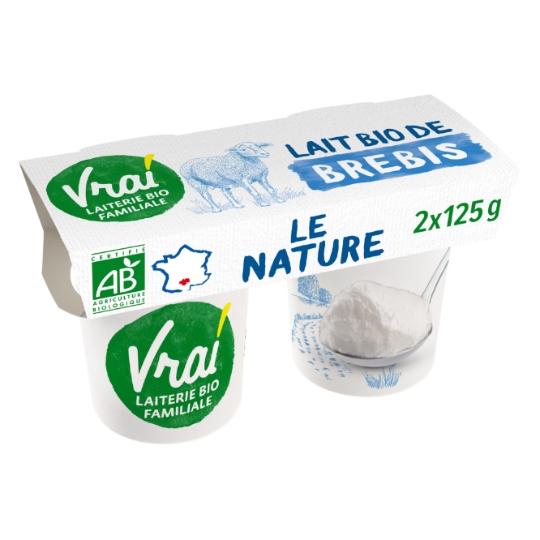 Yaourt de brebis nature Bio VRAI