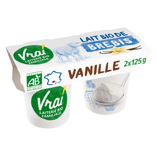 Yaourt de brebis vanille Bio VRAI