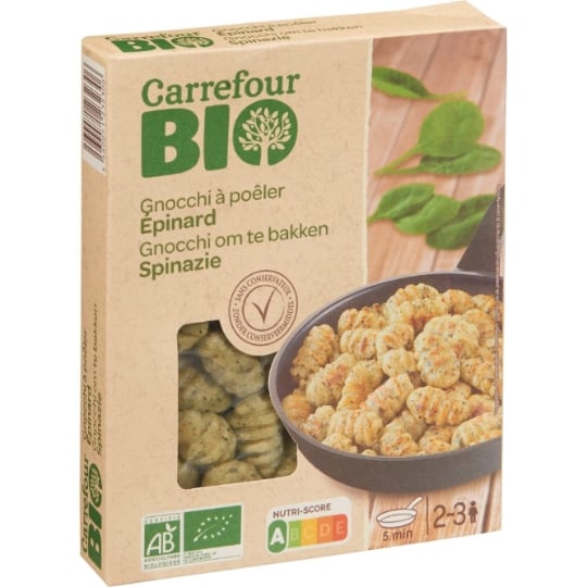Gnocchi À Poêler Épinard  Bio CARREFOUR BIO