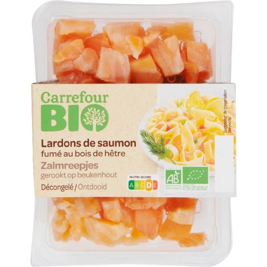 Lardons de saumon fumé CARREFOUR BIO