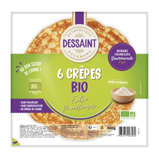 Crêpes bio au sucre de canne DESSAINT TRAITEUR