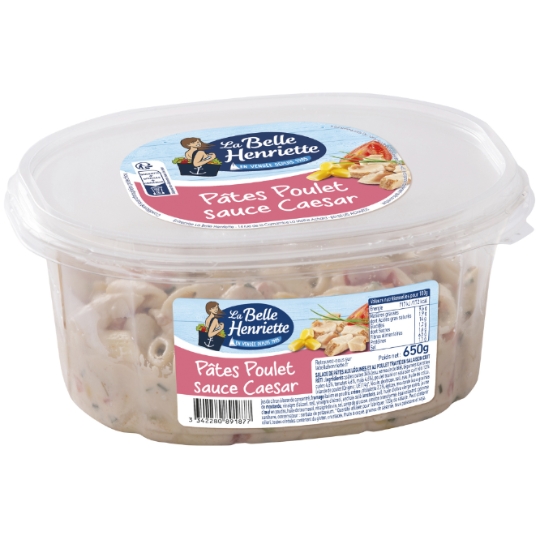 Salade pâte poulet sauce Caesar LA BELLE HENRIETTE