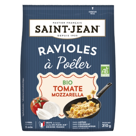 Pâtes Fraîches Ravioles Tomate/Mozzarella Bio SAINT JEAN