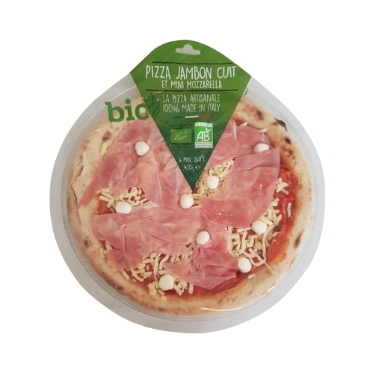 Pizza Jambon cuit et mini mozzarella Bio TREO