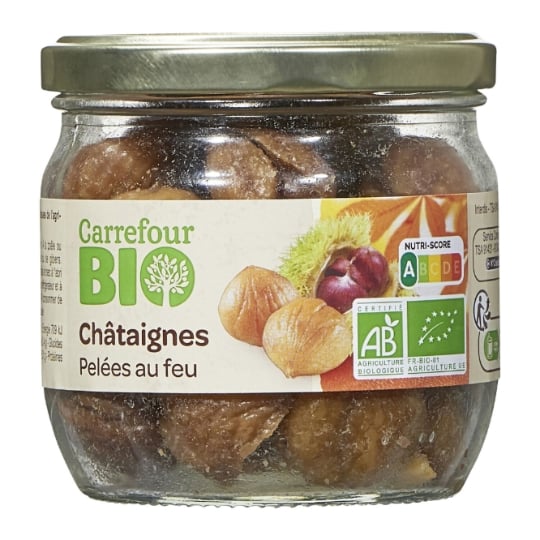 Châtaignes Pelées au Feu Bio CARREFOUR BIO