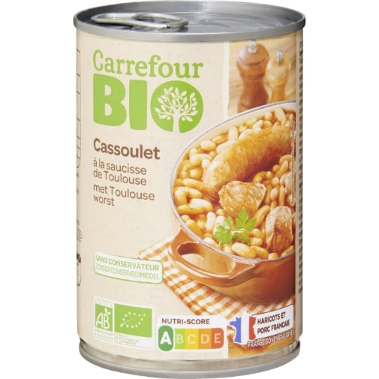 Plat cuisiné cassoulet CARREFOUR BIO