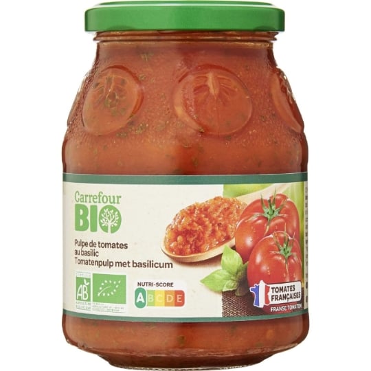Pulpe de tomates  au basilic Bio CARREFOUR BIO