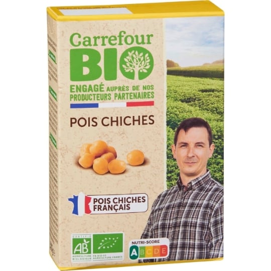 Pois Chiche Riches En Protéines Bio Engagé auprès des producteurs partenaires CARREFOUR BIO