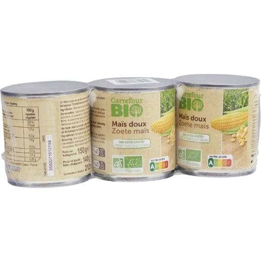 Maïs  sans sucres ajoutés Bio CARREFOUR BIO