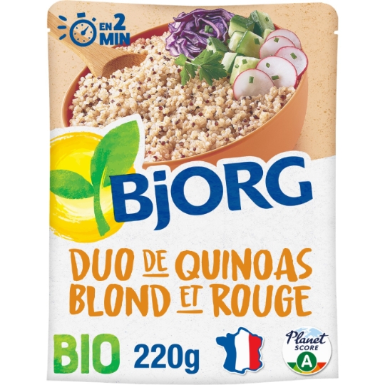 Plat cuisiné bio Duo de quinoa rouge et blong BJORG