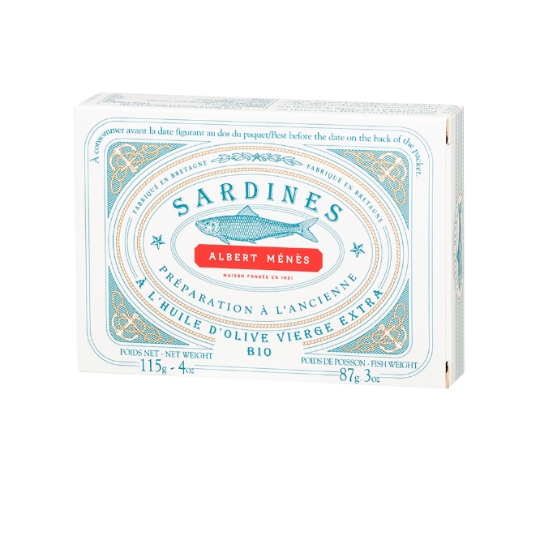 Sardines à l'Huile d'Olive Vierge Extra Bio ALBERT MENES