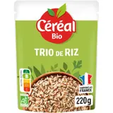Riz micro-ondes Bio trio  au naturel 2mn CEREAL BIO