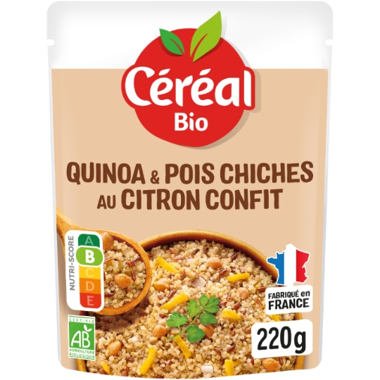 Quinoa Royal pois chiches et citron confit Bio CEREAL BIO
