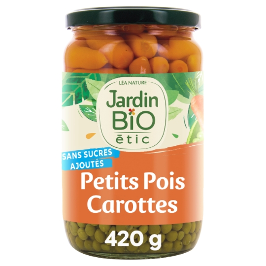 Petits pois carottes très fins Bio JARDIN BIO ETIC