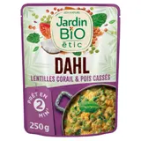 Plat cuisiné dhal de lentille corail et pois cassés Bio JARDIN BIO ETIC