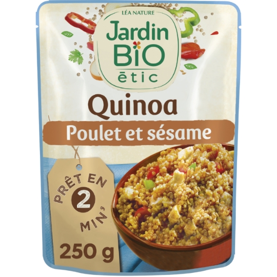 Plat cuisiné quinoa poulet sésame Bio JARDIN BIO ETIC