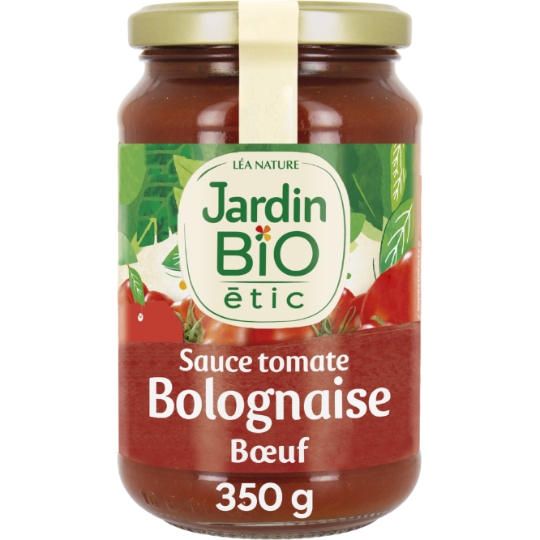 Sauce tomate bolognaise au boeuf Bio JARDIN BIO ETIC