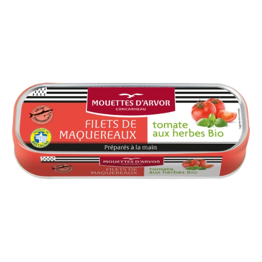 Filets de maquereaux tomate aux herbes Bio MOUETTES D'ARVOR