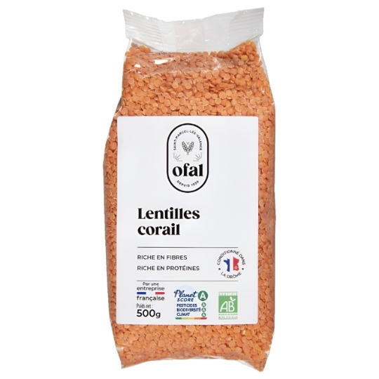 Lentilles Corail Bio OFAL