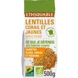 Lentilles Duo Corail Jaune Gascogne Bio PAYSANS D'ICI