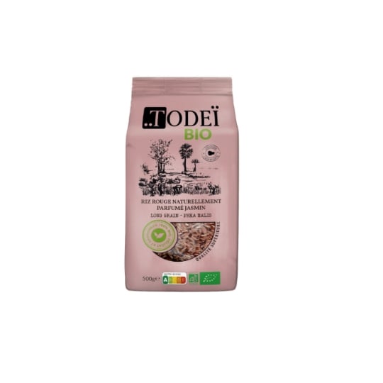 Riz Long Rouge Parfumé Jasmin Variété Phka Malis Bio TODEI