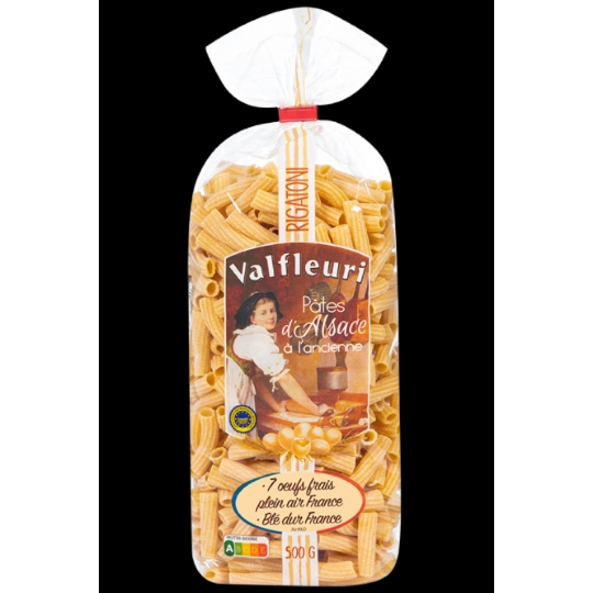 Pâtes d'Alsace aux 7 oeufs frais rigatoni VALFLEURI
