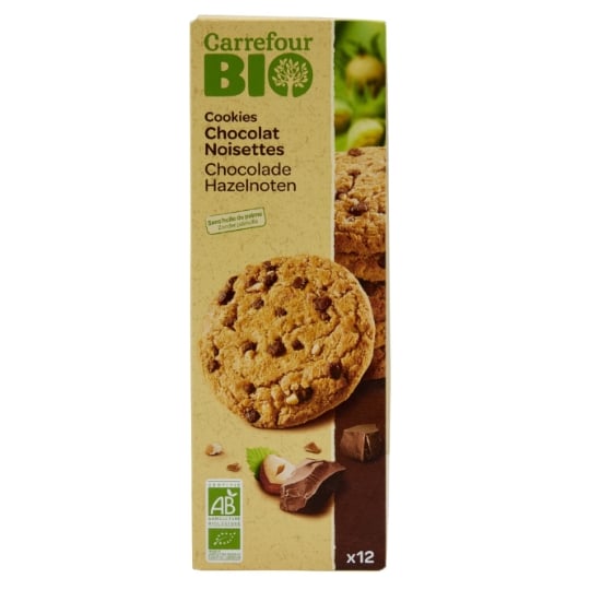 Cookies bio chocolat noisettes CARREFOUR BIO