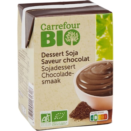 Crème dessert   au soja saveur chocolat Bio CARREFOUR BIO