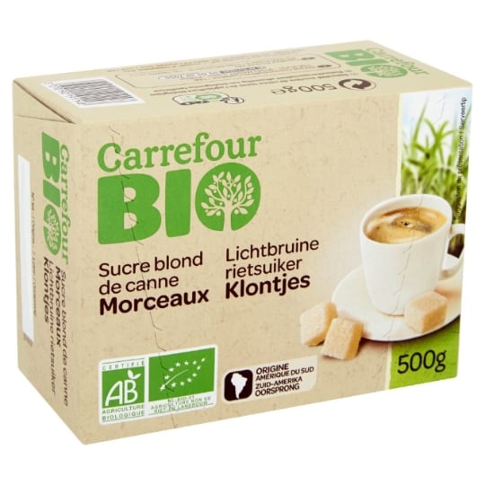 Sucre Blond de Canne Morceaux Bio CARREFOUR BIO