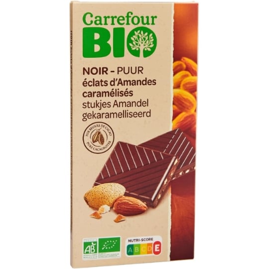 Tablette de Chocolat Noir Amandes Bio CARREFOUR BIO