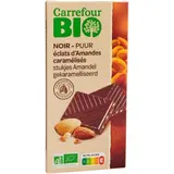 Tablette de Chocolat Noir Eclats d'Amandes Caramélisées Bio CARREFOUR BIO