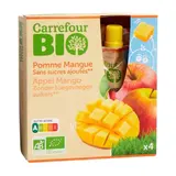 Compote pommes mangues sans sucres ajoutés CARREFOUR BIO
