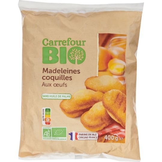 Madeleines coquilles aux œufs CARREFOUR BIO
