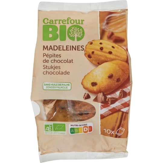 Madeleines pépites chocolat CARREFOUR BIO