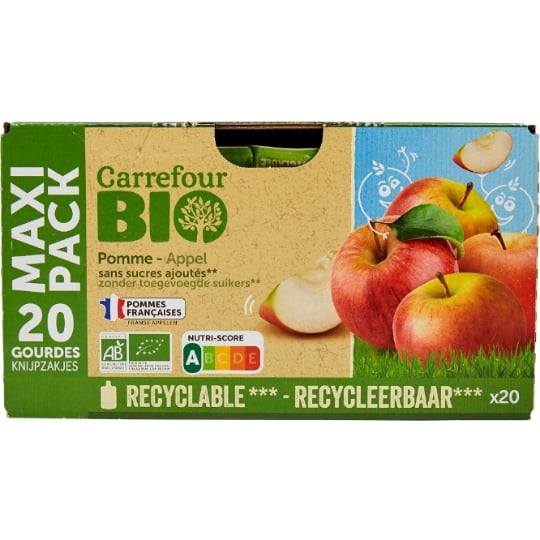 Compote sans sucres ajoutés Bio CARREFOUR BIO