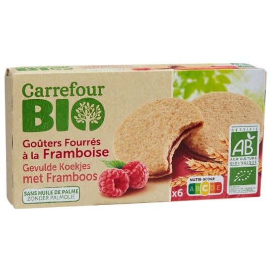 Biscuits  fourrés framboise Bio CARREFOUR BIO