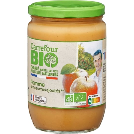 Dessert Fruitier Pommes Sans Sucres Ajoutés Bio CARREFOUR BIO