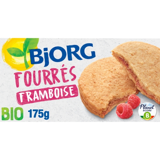 Biscuits bio Fourrés Framboises  BJORG