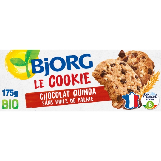 Biscuits bio Cookies quinoa pépites de chocolat  BJORG