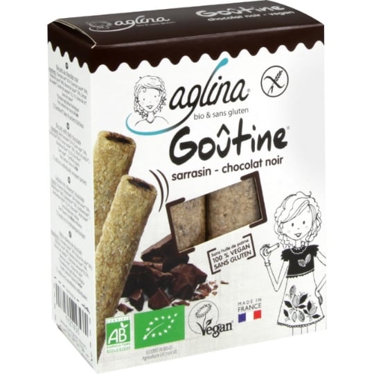 Biscuits bio Goûtine chocolat noir s/gluten AGLINA