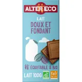 Tablette de Chocolat Lait Bio ALTER ECO