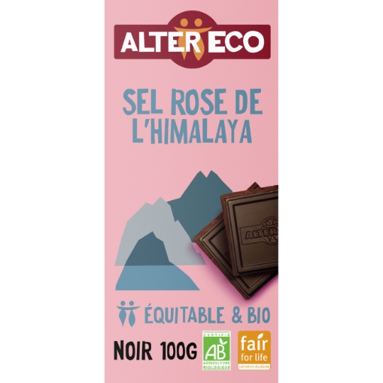 Chocolat noir bio Sel rose de l'himalaya ALTER ECO
