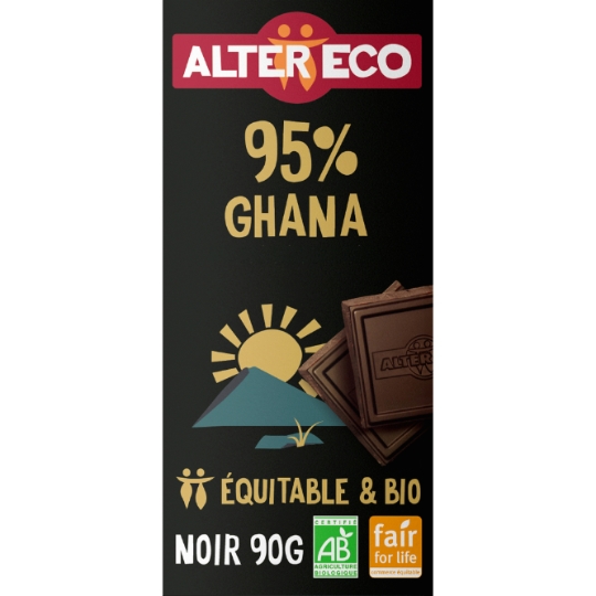 Tablette de chocolat Noir 95% Togo Bio ALTER ECO