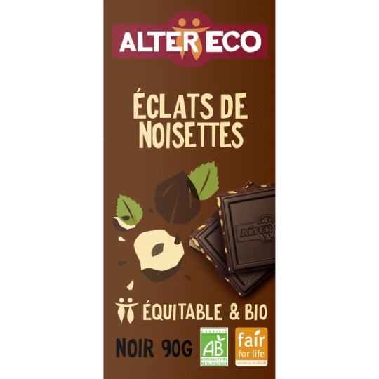 Chocolat Noir pérou éclats de noisettes ALTER ECO