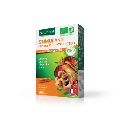Complément alimentaire Stimulant Physique et Intellectuel Ginseng Guarana Gingembre Maca Bio ARKOPHARMA