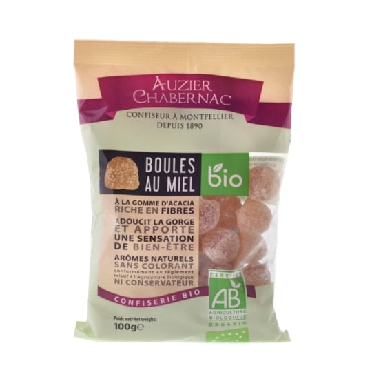 Bonbons boules au miel Bio AUZIER CHABERNAC