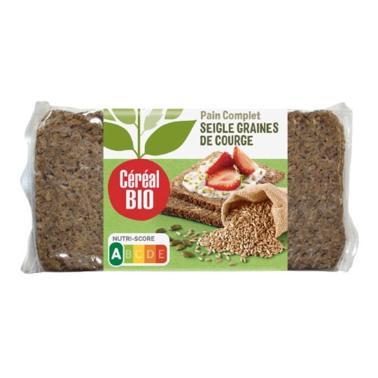 Pain complet de seigle courge bio CEREAL BIO