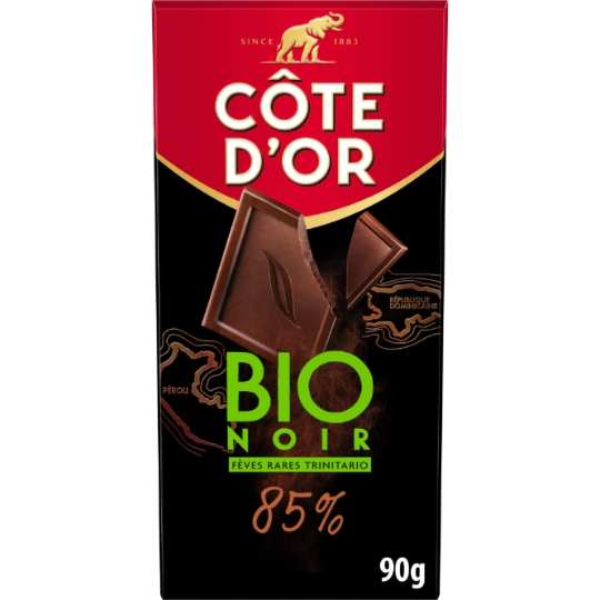 Tablette de Chocolat noir 85% bio COTE D'OR